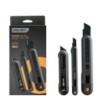 Набор универсальных строительных ножей Deli "Home Series Black" HT4003