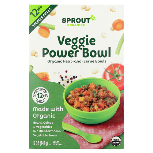 Sprout Organics, вегетарианская миска, для детей от 12 месяцев, 142 г (5 унций)