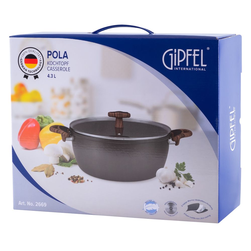 Алюминиевая кастрюля Gipfel Pola 2669 24 см/3,8 л