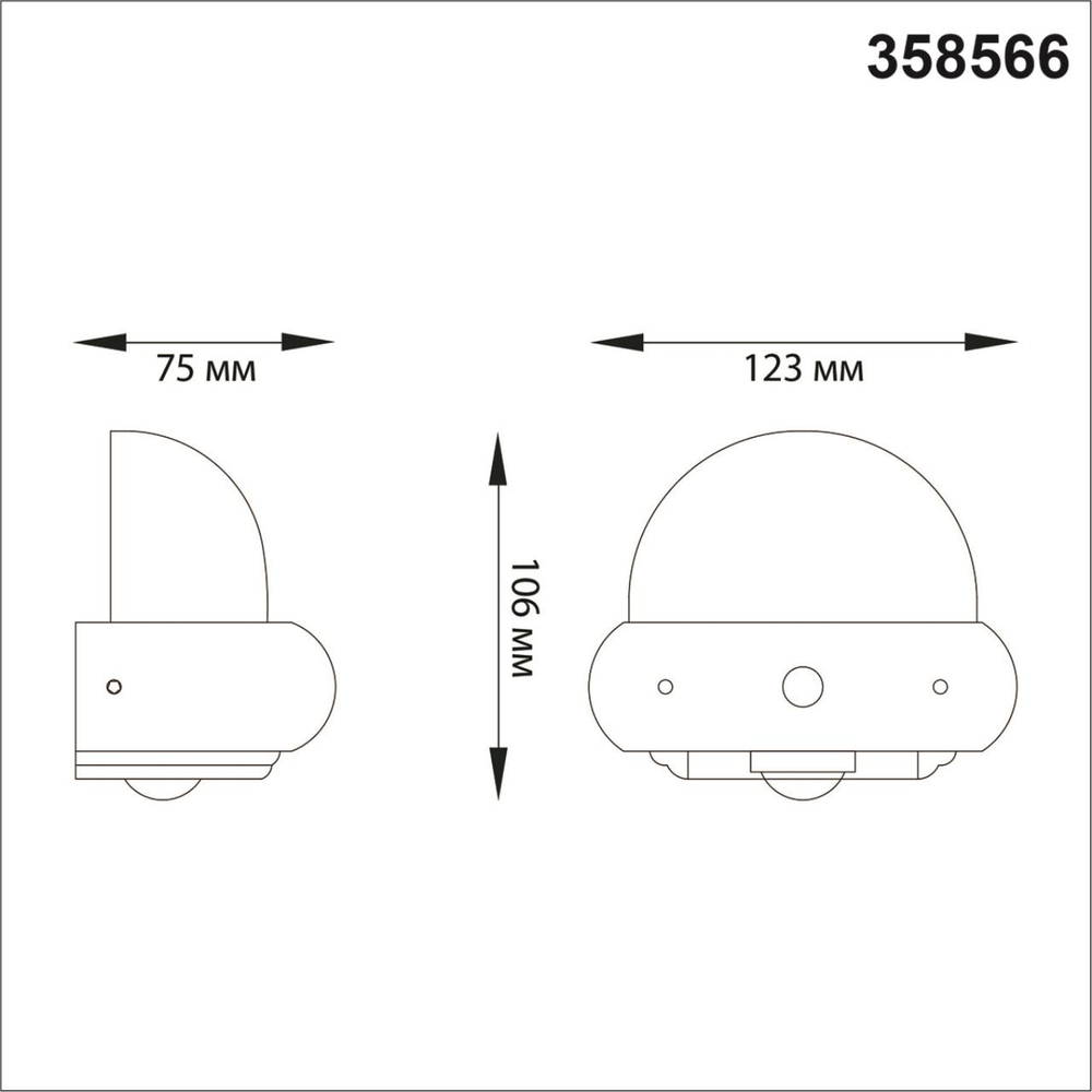 358566 STREET NT21 379 темно-серый Ландшафтный настенный светильник IP54 LED 4000K 7W 85-265V CALLE