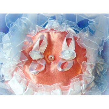 Подушечка для колец круглая с ручкой
