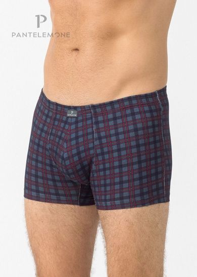 Трусы мужские боксеры Pantelemone PMH-1330, клетка синяя