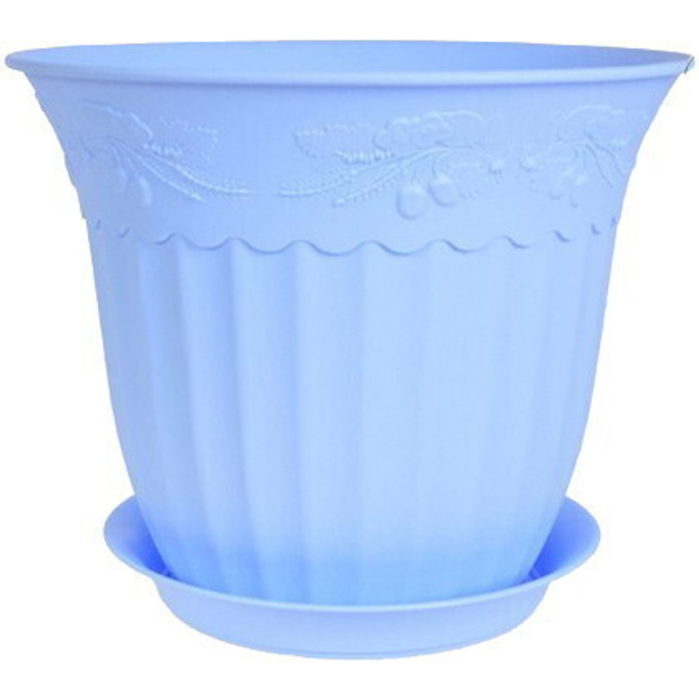 Кашпо ДУБОК 2,5л Д200 мм голубой (1/25)