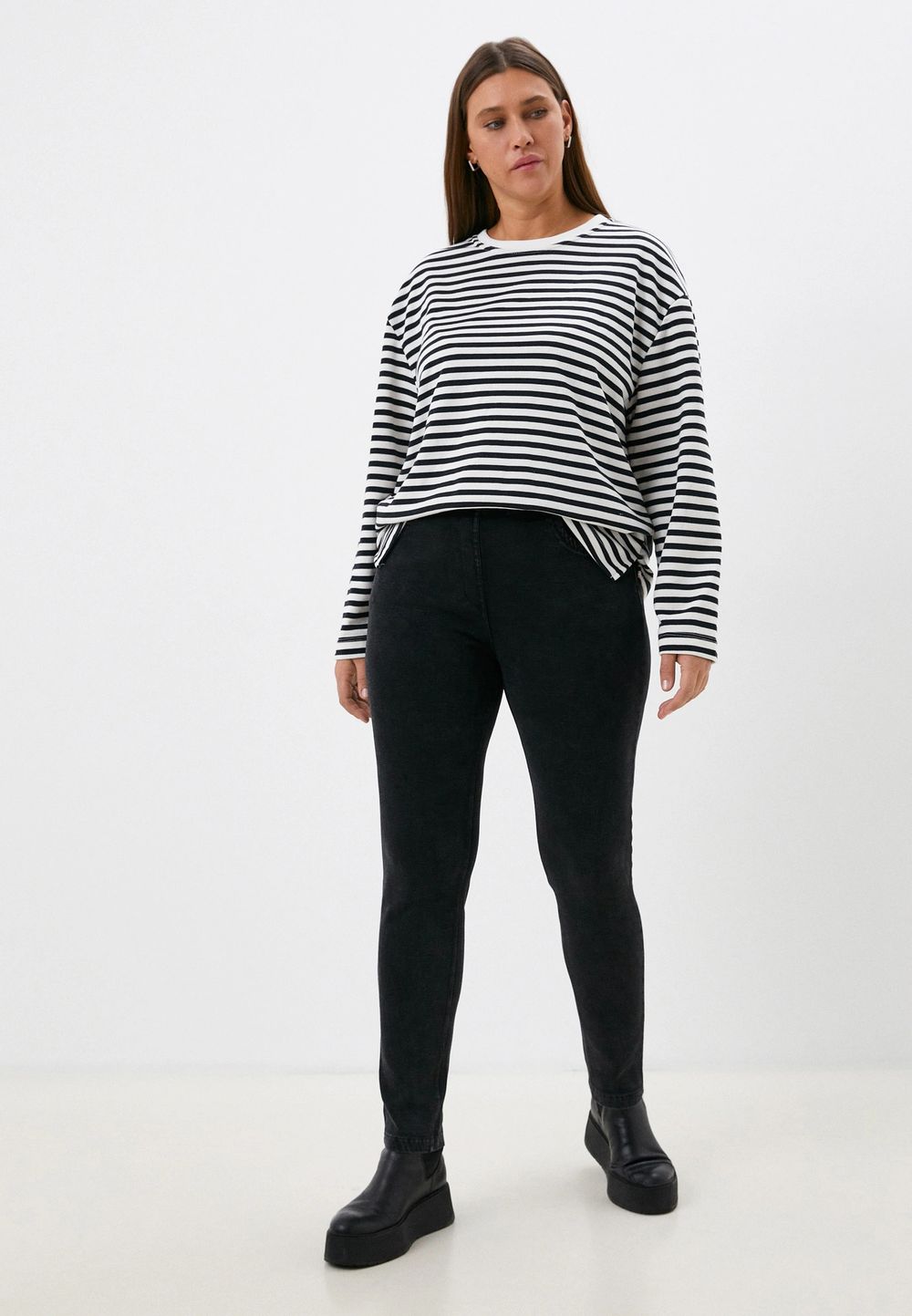 Джеггинсы утепленные больших размеров