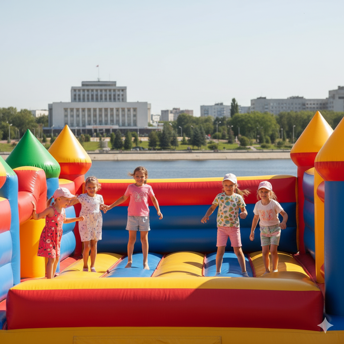 Батут купить в Жуковском — Надувные аттракционы БатутМастер 🎉