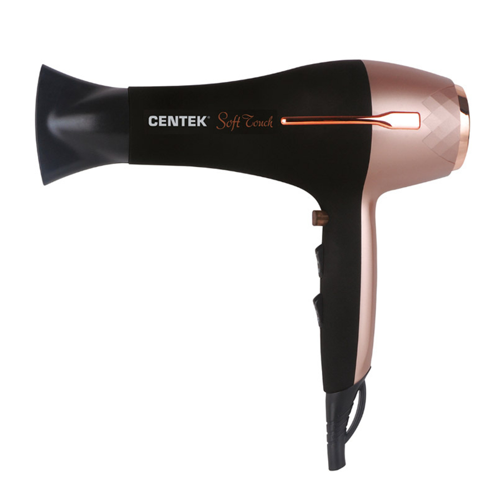 Фен CENTEK CT-2242, чёрный/розовый