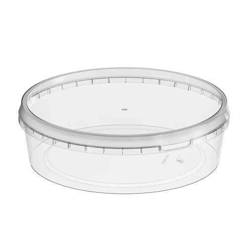 Пресс банка 400мл. d-140, круглая с крышкой. 560шт/упак (Альянс упак)