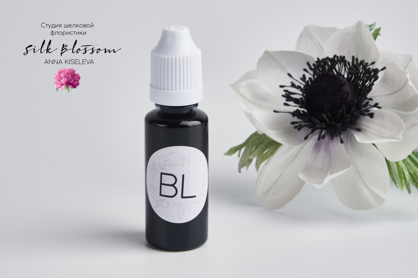 Анилиновый краситель для шелковой флористики черный (BL) 20 мл