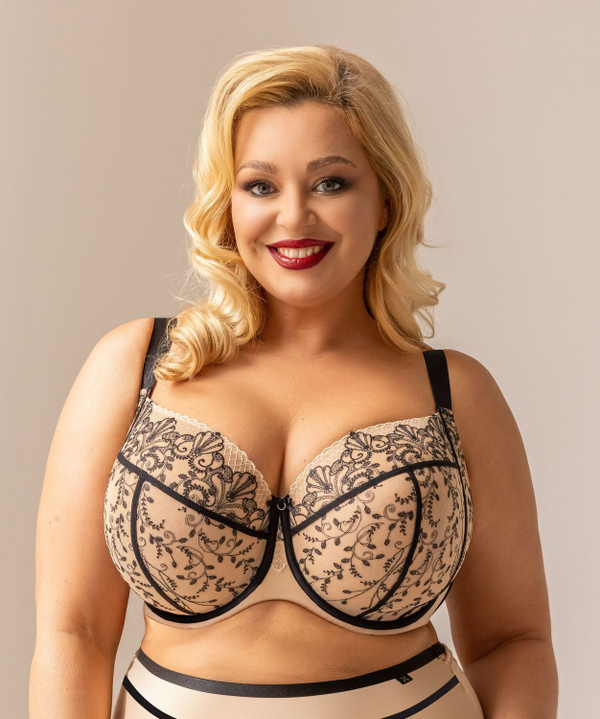 Бюстгальтер Kris Line Oriental Soft Full Cup (бежевый/черный)