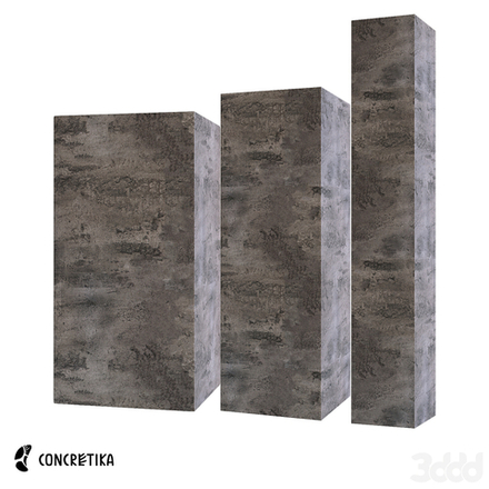 Кашпо COLONNA CONCRETE GREY DARK 30 x 30 x 90