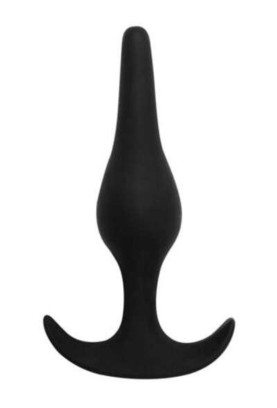 Чёрная анальная пробка Smooth - 12,5 см.