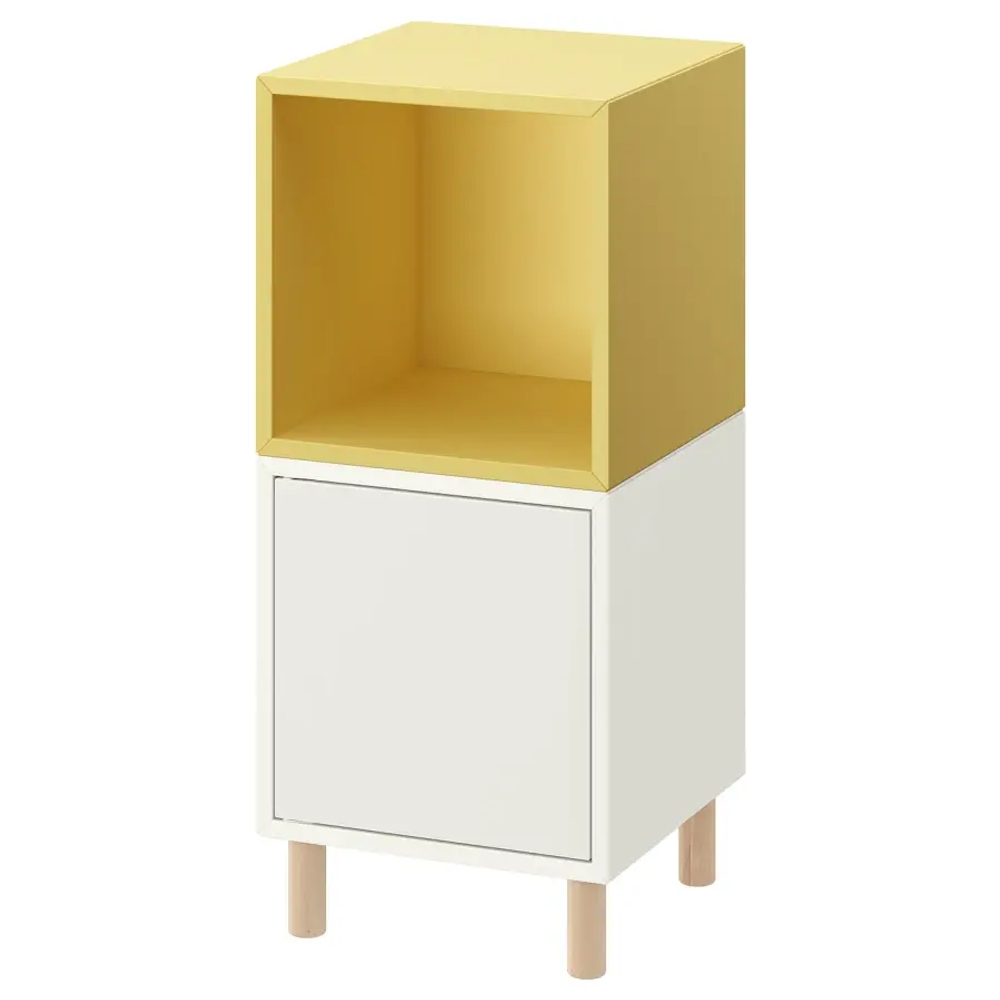 Комбинация для хранения - EKET IKEA/ ЭКЕТ ИКЕА,  80х70х35 см,  желтый/белый