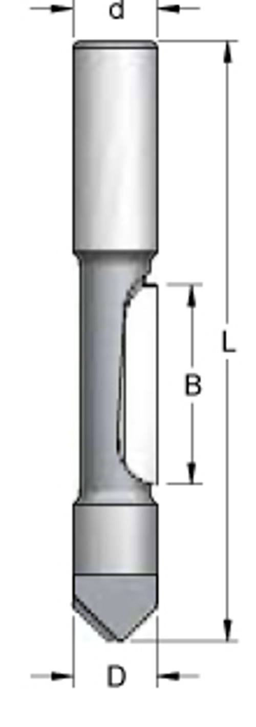 Фреза концевая врезная для сэндвич панелей D12,7 L89 PPC1272