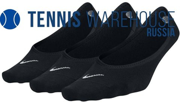 Теннисные носки Nike Women's Performance Lightweight Footie 3P - черный