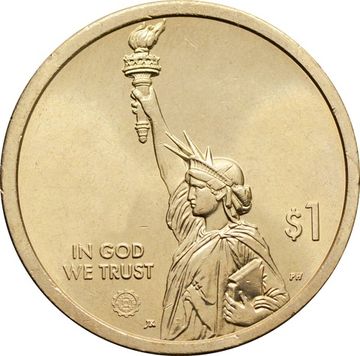 1 доллар 2019 P США «Американские инновации - Нью-Джерси. Лампа накаливания»