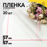 Пленка В листах 20 шт 57 х 57 см с цветной рамкой (Розовый)