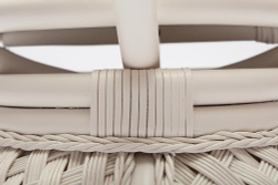 Столик кофейный Andrea ротанг, D60х50см, TCH White (белый)