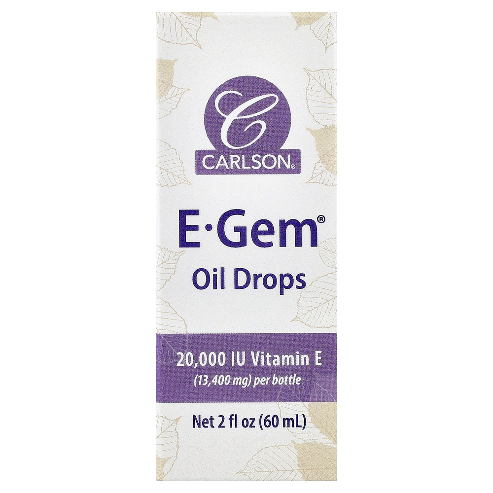 Carlson, E-Gem® в каплях масла, 60 мл (2 жидк. унции)