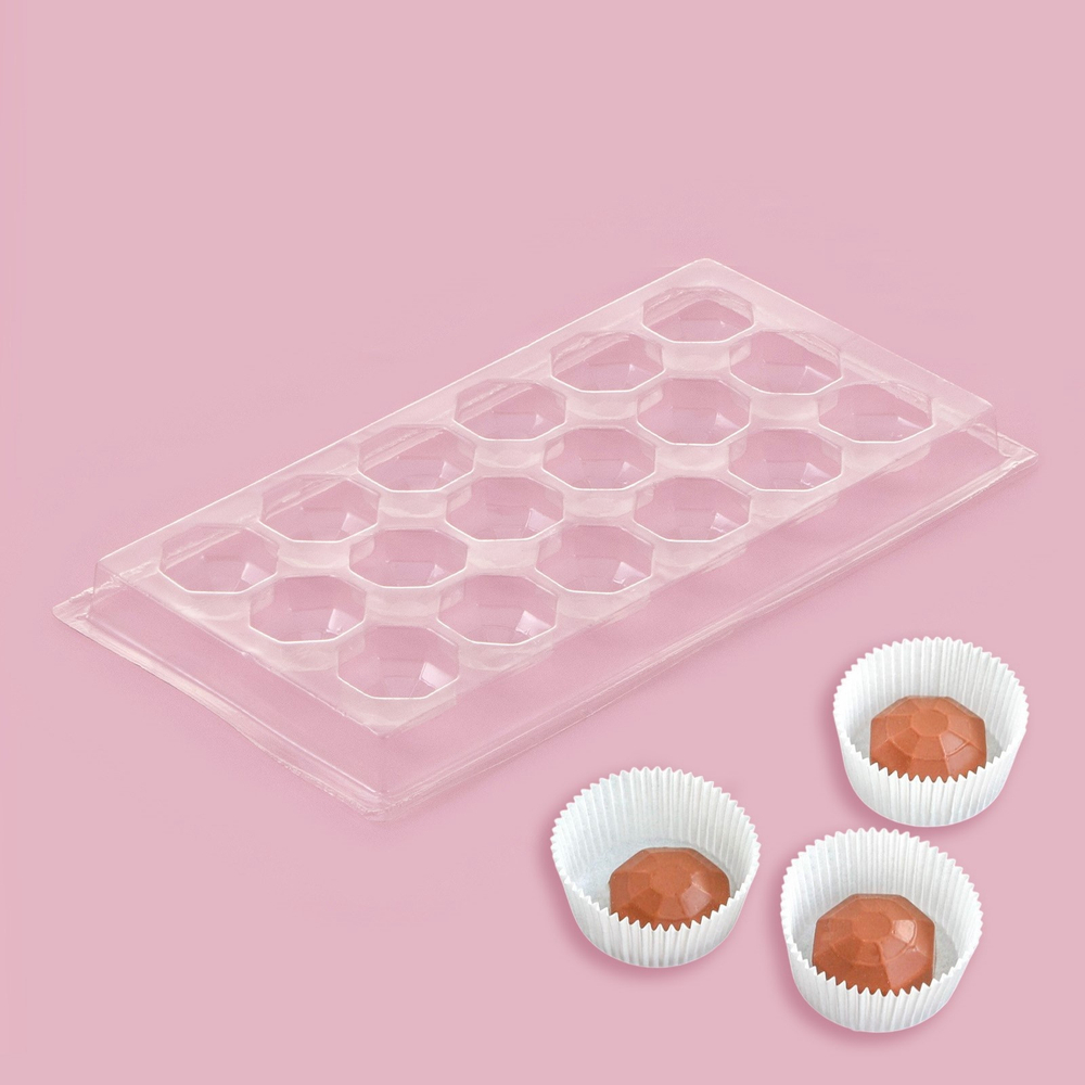 Форма для шоколада "Бриллиант" 18 ячеек, 22*11 см