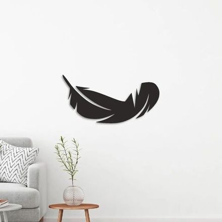 Панно настенное из дерева "Перо" 50х25 см.