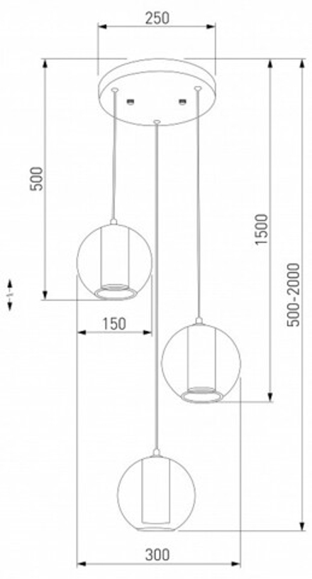 Подвесной светильник Eurosvet Cobble 50258/3 LED дымчатый/бирюзовый