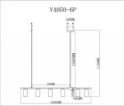 Светильник на штанге Moderli Kristina V4050-6P