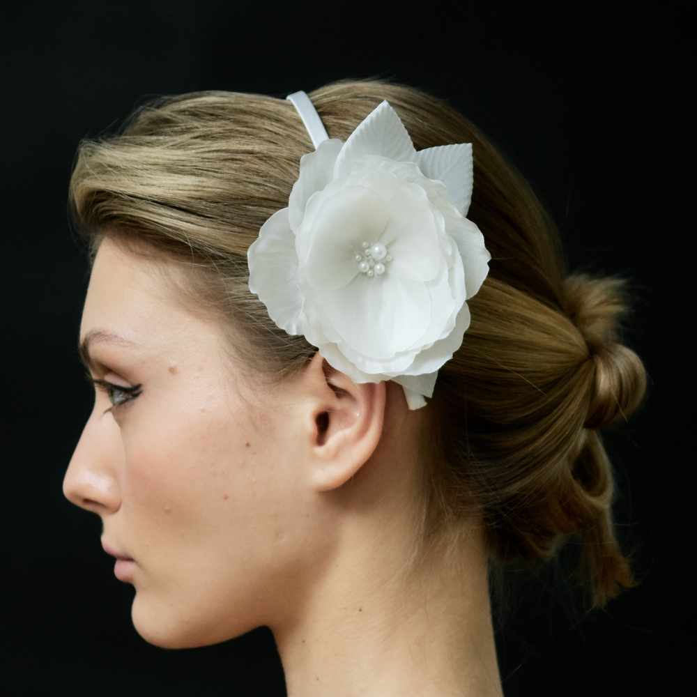 Ободок тонкий с двумя цветами