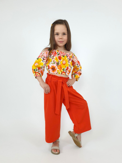 02-95-4 Комплект для девочки (футболка и брюки)