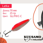 Блесна колебалка Kuusamo Latka 70/14 BLU/R-S
