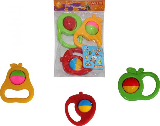 Набор погремушек "Фрукты" (3 шт), Артикул:45645