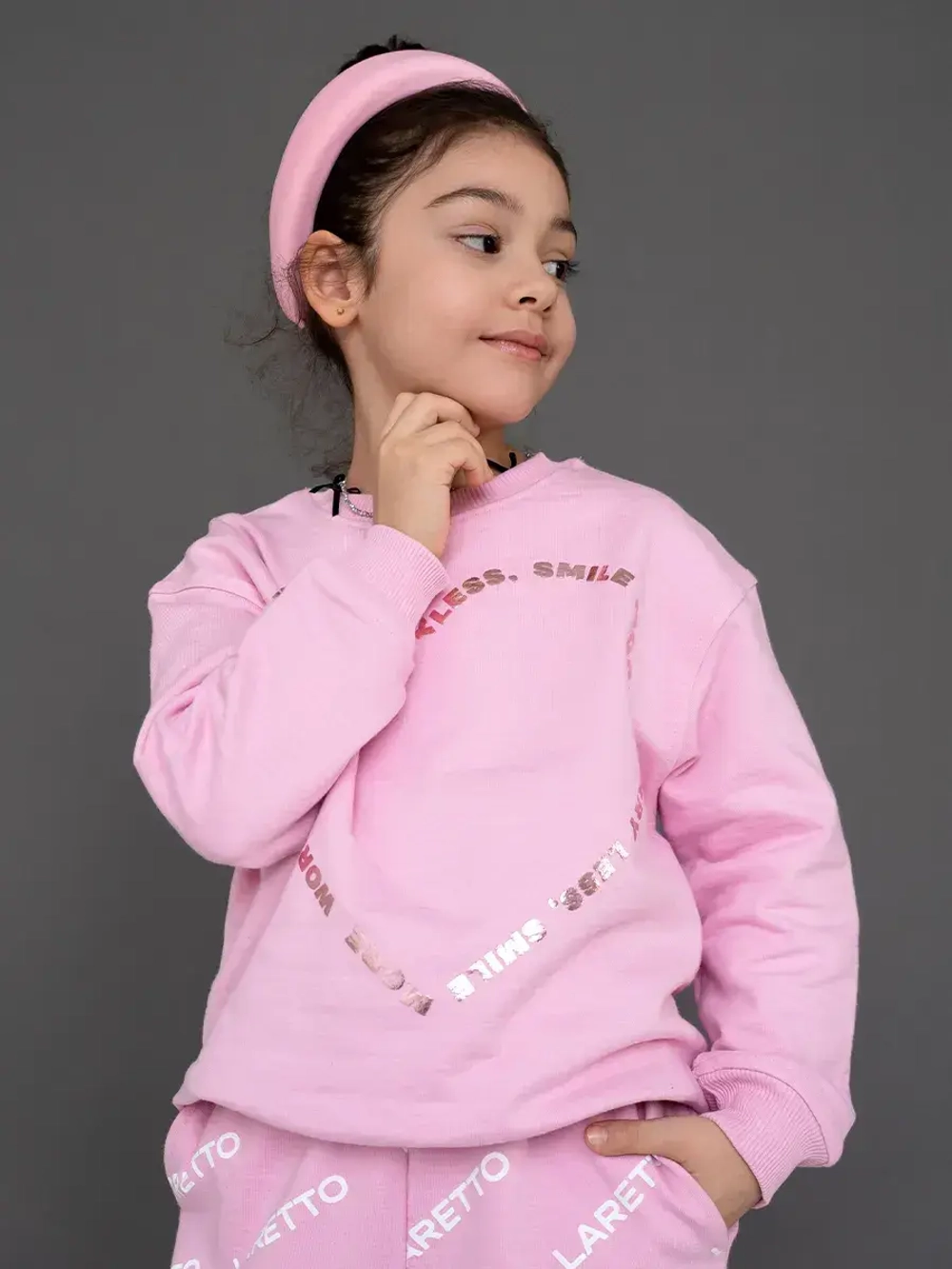 Свитшот для девочки, розовый