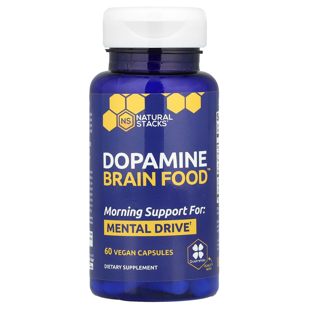 Natural Stacks, Dopamine Brain Food™, 60 веганских капсул