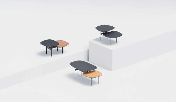 Журнальный столик Step S, черный ясень