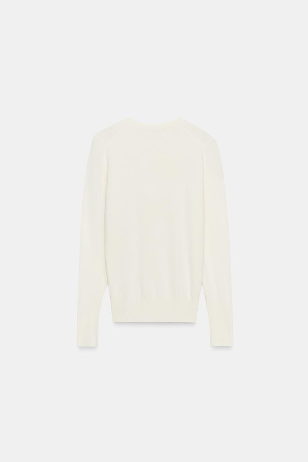 ZARA БАЗОВЫЙ ОДНОТОННЫЙ ДЖЕМПЕР, ЭКРЮ