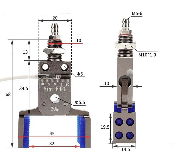 Mini-ehrg-30 # (clamping range: 19-32mm) send detection sensor line