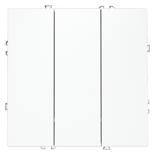 Выключатель встраиваемый VOLTUM S70 трехклавишный 10А, (белый матовый)