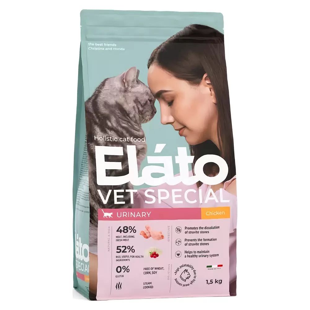 Сухой корм Elato Holistic Vet Special Urinary для кошек с курицей - 1,5 кг
