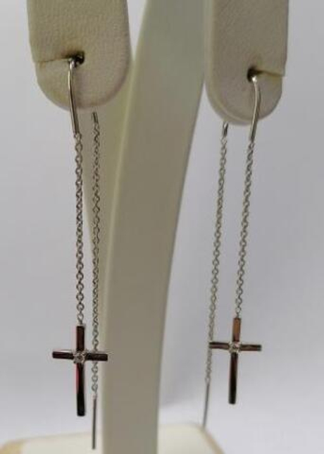 Серьги из золота с фианитами