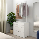 Комод - IKEA NORDLI/НОРДЛИ ИКЕА, 47х80х192 см, белый