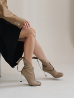 Ботильоны с замком GLAM BEIGE