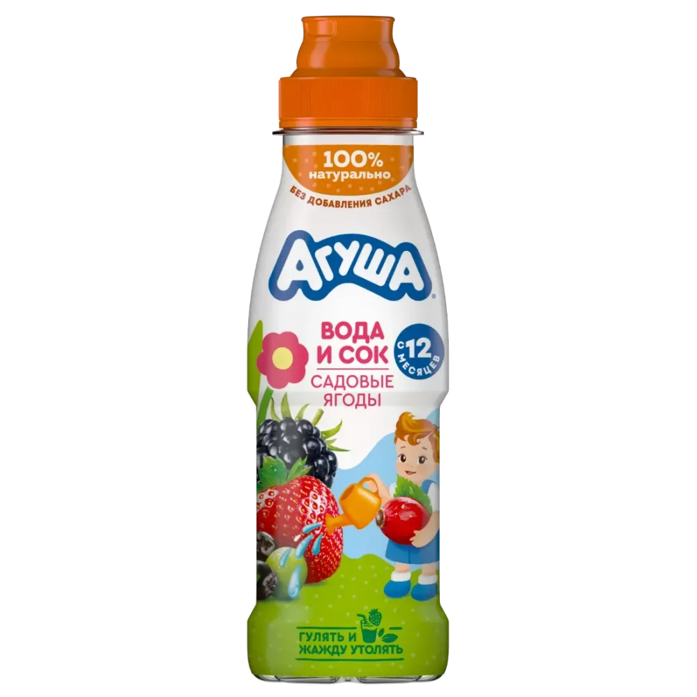 Вода и сок "Агуша" садовые ягоды 0,3л