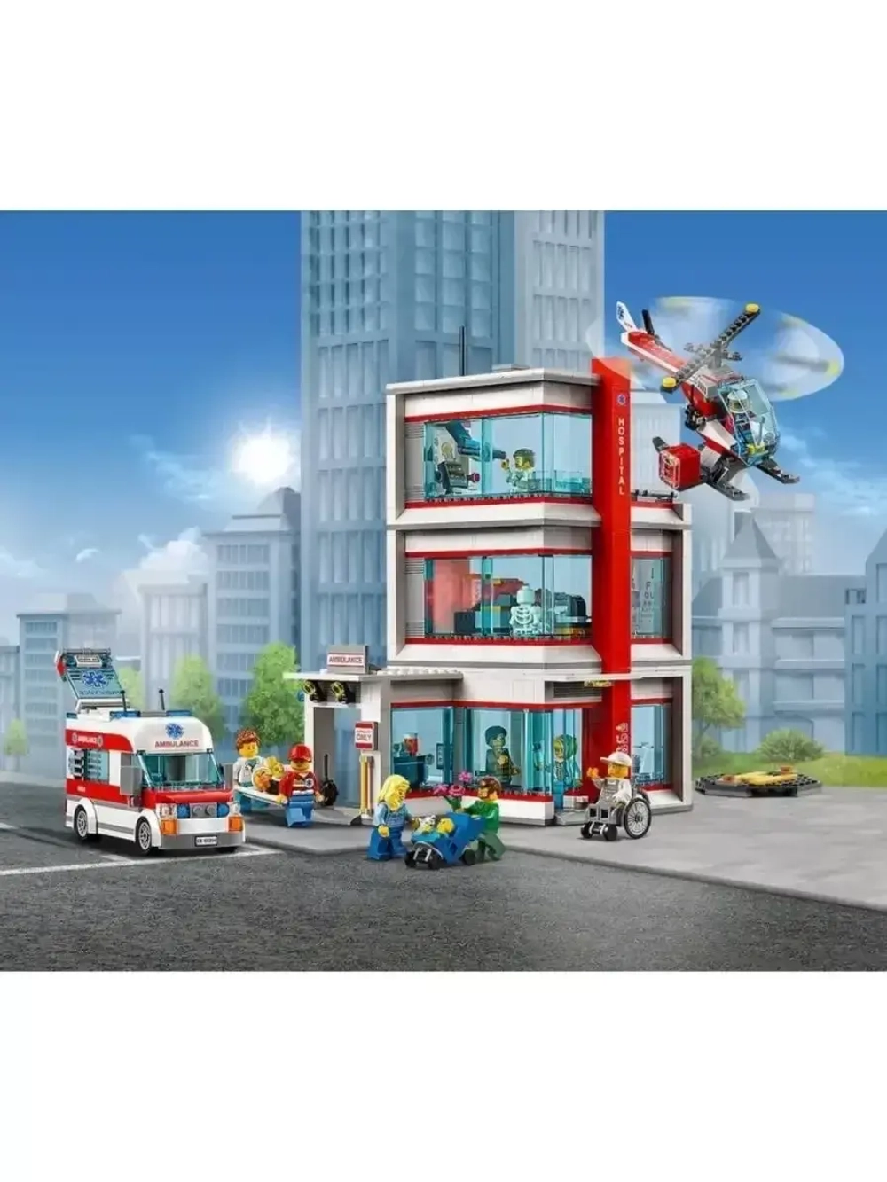 Конструктор Сити Городская больница 964 детали 19099