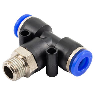 Фитинг Т-образный для пластиковых трубок 6мм с наружной резьбой 1/8'' Forsage F-SPB06-01