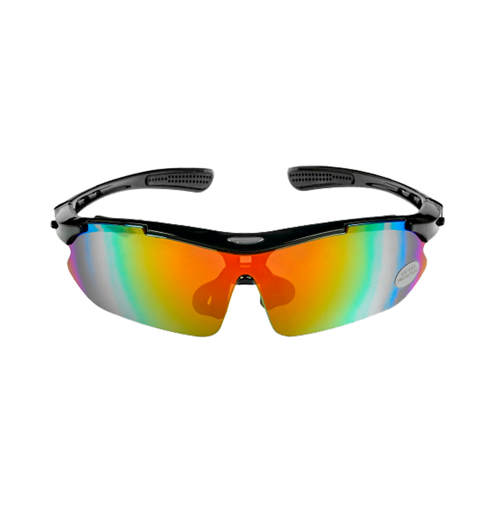 Очки спортивные солнцезащитные Bradex с 5 сменными линзами в чехле, черные