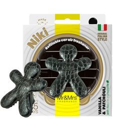 Ваниль и пачули, ароматизатор для автомобиля NIKI кожа крокодила, Mr&Mrs Fragrance
