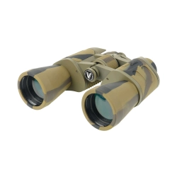 Бинокль Veber Classic БПШЦ 10x50 VRWA камуфляж, вид спереди с закрытыми линзами