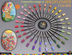 TOOLI-ART акриловые маркеры фломастеры, 28 шт., 3 мм Wildflower