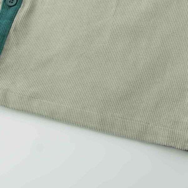 Рубашка Velvet Button темно-песочный / изумрудный - фото 6