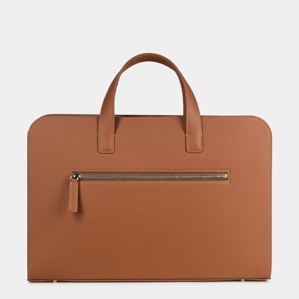 Cумка для ноутбука и документов Honore из кожи теленка, цвета карамель