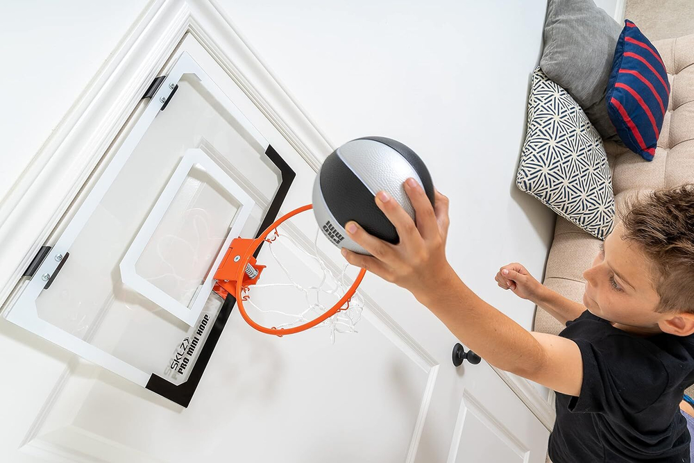 Баскетбольный мяч детский PRO MINI HOOP SWISH FOAM BALL 5" BLACK SILVER